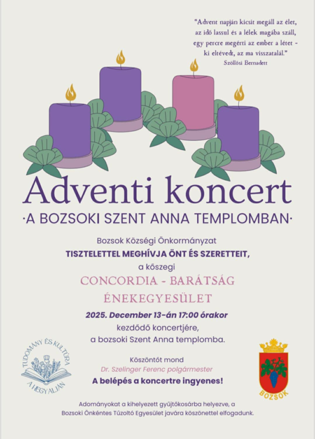 Felléptünk a bozsoki Szent Anna templomban!